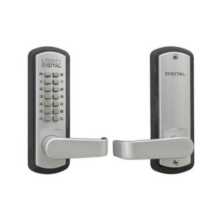 Lockey Usa Mechanical Keyless Lever Lock, Single Sided, 3835, Satin Chrome 3835SCMG